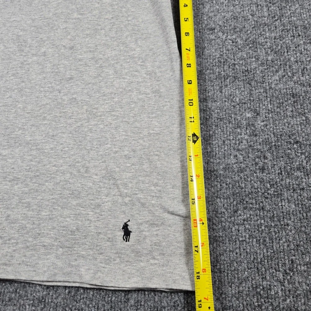 Polo Ralph Lauren T-Shirt Mens XL Gray Classic Fit Cotton Pony Logo